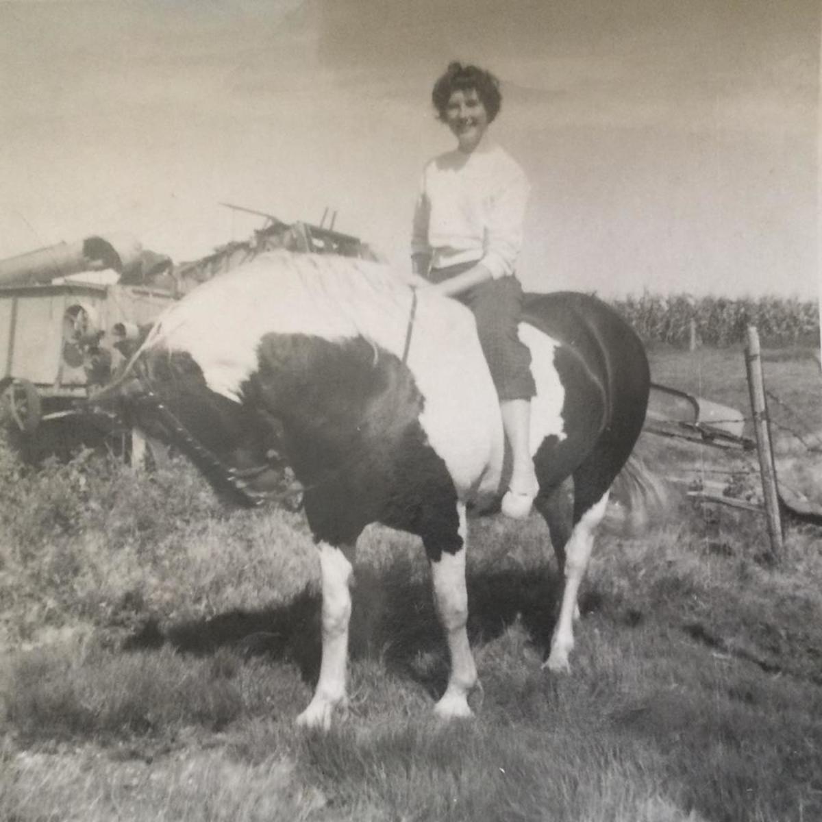 Julie Medbery on her horse