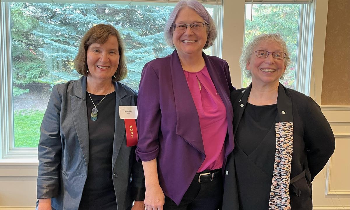 Barbara Shiels, Kimberly Edson, and Lisa Von Drasek at UMRA's October 2023 forum. Photo by Ginny Hanson.