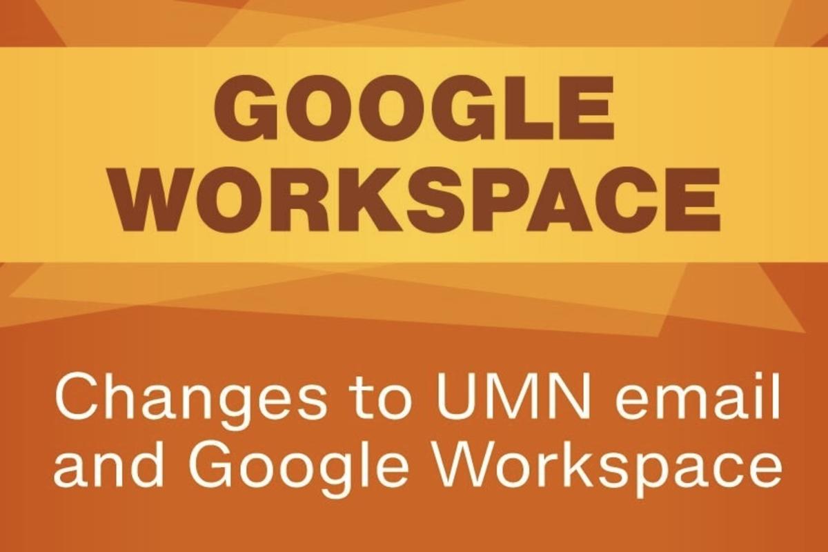 Google Workspace, UMN email graphic