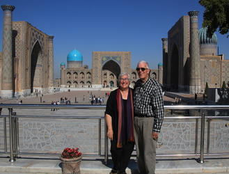 Chip and Rosa Maria Peterson in Samarkand