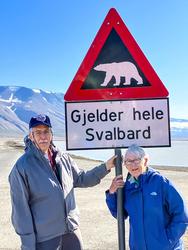 Craig and Janet Swan in Longyearbyen, Norway